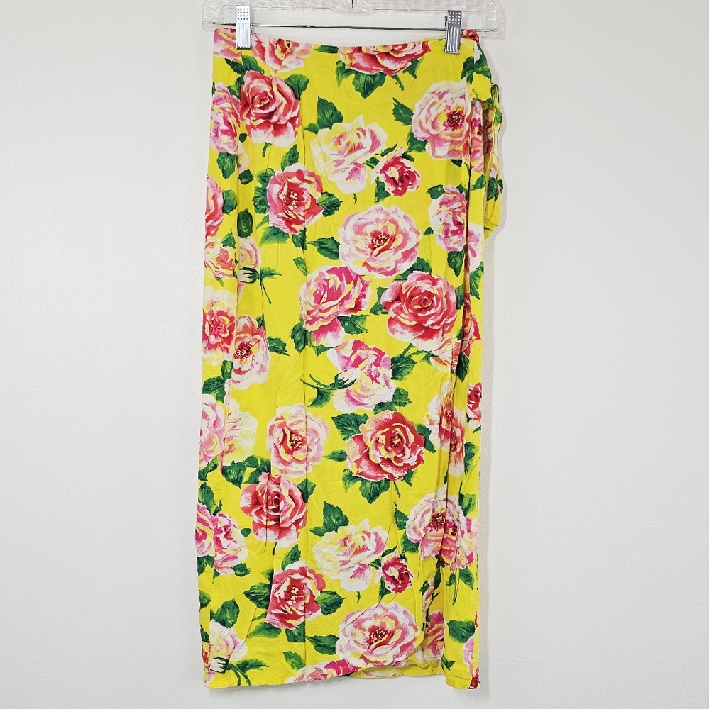 Vintage Jams World  Floral Wrap Tie Skirt